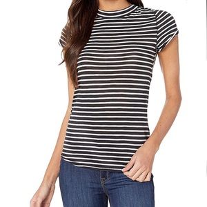 Free People Night Sky Striped Tee Top